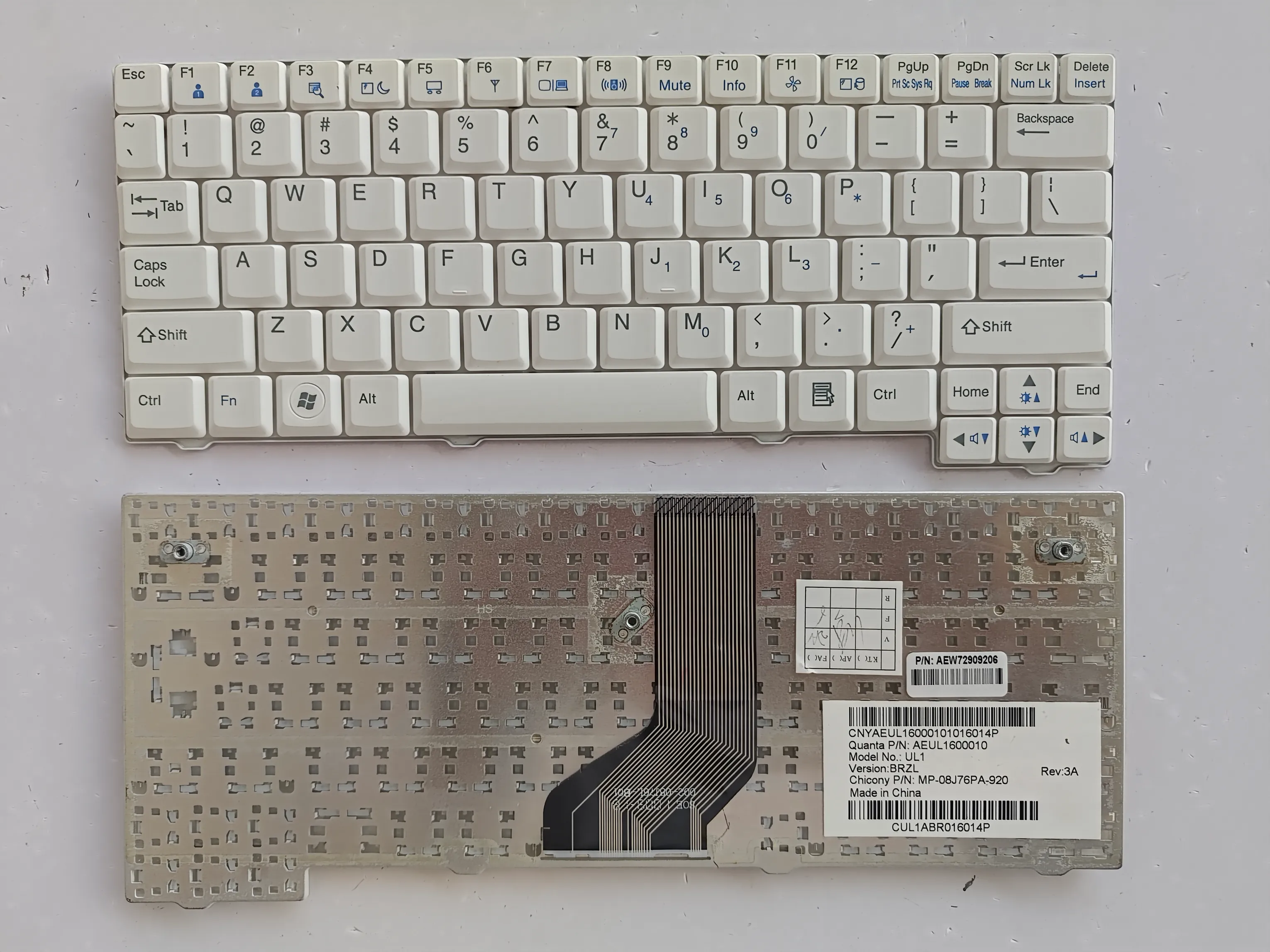 Picture of Laptop US keyboard forNew Replacement Keyboard Laptop For LG X120/X130 WHITE US US Layout